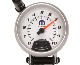 AutoMeter GAUGE; TACHOMETER; 3 3/4in.; 10K RPM; PEDESTAL W/EXT. QUICK-LITE; WHITE; MOPAR