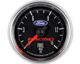 AutoMeter GAUGE; FUEL PRESS; 2 1/16in.; 15PSI; DIGITAL STEPPER MOTOR; FORD RACING