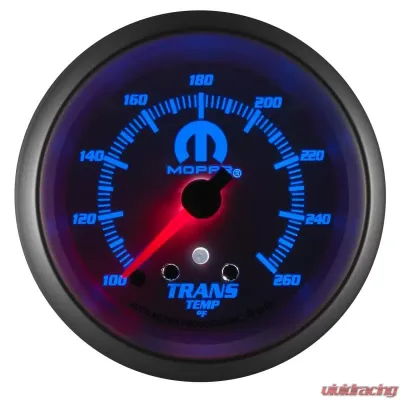 AutoMeter GAUGE; TRANS TEMP; 2 5/8in.; 260deg.F; STEPPER MOTOR W/PEAK/WARN; WHITE; MOPAR - 880359