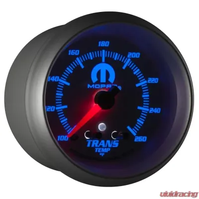 AutoMeter GAUGE; TRANS TEMP; 2 5/8in.; 260deg.F; STEPPER MOTOR W/PEAK/WARN; WHITE; MOPAR - 880359