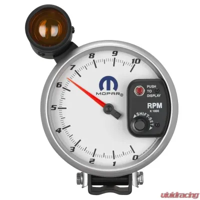 AutoMeter GAUGE; TACH; 5in.; 10K RPM; PEDESTAL W/SHIFT-LITE (VIPER V10/2.5PPR); WHT; MOPAR - 880410