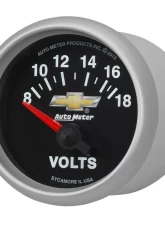 AutoMeter GAUGE; VOLTMETER; 2 1/16in.; 18V; ELECTRIC; CHEVY GOLD BOWTIE                                     - 880444 - Image 2