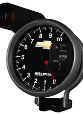 AutoMeter GAUGE; TACH; 5in.; 10K RPM; PEDESTAL W/EXT. SHIFT-LITE; CHEVY GOLD BOWTIE                                     - 880445 - Image 3