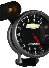AutoMeter GAUGE; TACH; 5in.; 10K RPM; PEDESTAL W/EXT. SHIFT-LITE; CHEVY GOLD BOWTIE                                     - 880445 - Image 6
