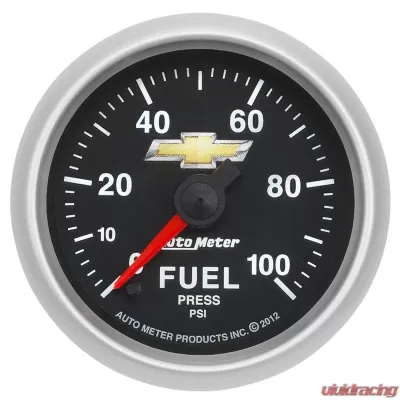 AutoMeter GAUGE; FUEL PRESS; 2 1/16in.; 100PSI; DIGITAL STEPPER MOTOR; CHEVY GOLD BOWTIE - 880449