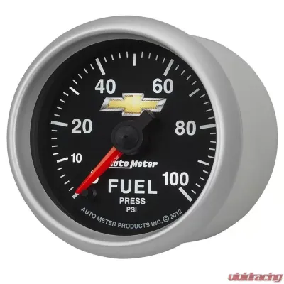 AutoMeter GAUGE; FUEL PRESS; 2 1/16in.; 100PSI; DIGITAL STEPPER MOTOR; CHEVY GOLD BOWTIE - 880449