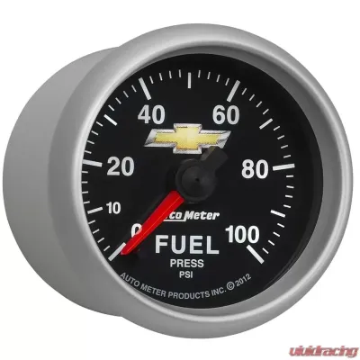 AutoMeter GAUGE; FUEL PRESS; 2 1/16in.; 100PSI; DIGITAL STEPPER MOTOR; CHEVY GOLD BOWTIE - 880449