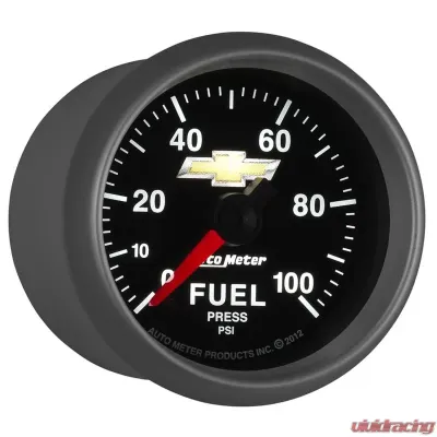 AutoMeter GAUGE; FUEL PRESS; 2 1/16in.; 100PSI; DIGITAL STEPPER MOTOR; CHEVY GOLD BOWTIE - 880449