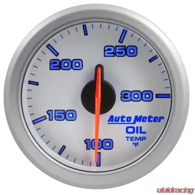 AutoMeter 2-1/16in. OIL TEMP; 100-300`F; AIRDRIVE; SILVER - 9140-UL