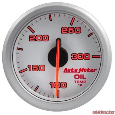 AutoMeter 2-1/16in. OIL TEMP; 100-300`F; AIRDRIVE; SILVER - 9140-UL