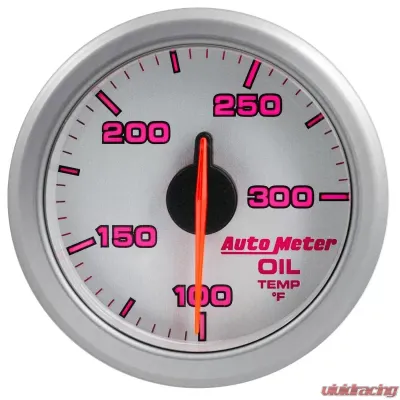 AutoMeter 2-1/16in. OIL TEMP; 100-300`F; AIRDRIVE; SILVER - 9140-UL