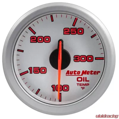 AutoMeter 2-1/16in. OIL TEMP; 100-300`F; AIRDRIVE; SILVER - 9140-UL