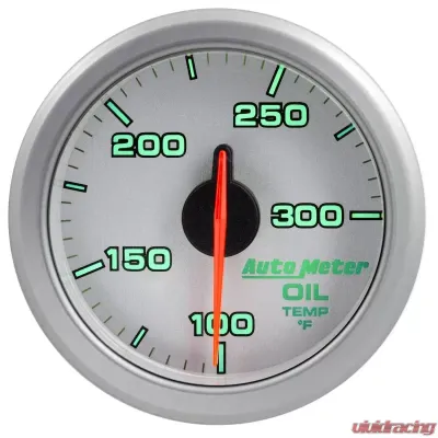 AutoMeter 2-1/16in. OIL TEMP; 100-300`F; AIRDRIVE; SILVER - 9140-UL