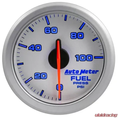 AutoMeter 2-1/16in. FUEL PRESS; 0-100 PSI; AIRDRIVE; SILVER - 9171-UL