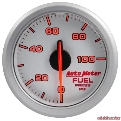AutoMeter 2-1/16in. FUEL PRESS; 0-100 PSI; AIRDRIVE; SILVER - 9171-UL