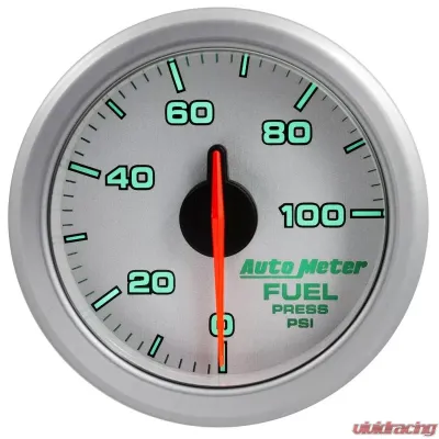 AutoMeter 2-1/16in. FUEL PRESS; 0-100 PSI; AIRDRIVE; SILVER - 9171-UL