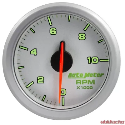 AutoMeter 2-1/16in. TACH; 0-10;000 RPM; AIRDRIVE; SILVER - 9197-UL