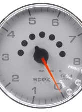 AutoMeter GAUGE; TACHOMETER; 5in.; 8K RPM; W/SHIFT LIGHT/PEAK MEM; SILVER/CHROME; SPEK-PRO                                     - P23821 - Image 3
