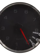 AutoMeter GAUGE; TACHOMETER; 5in.; 8K RPM; W/SHIFT LIGHT/PEAK MEM; BLACK/CHROME; SPEK-PRO                                     - P23831 - Image 3