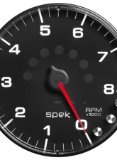 AutoMeter GAUGE; TACHOMETER; 5in.; 8K RPM; W/SHIFT LIGHT/PEAK MEM; BLACK/BLACK; SPEK-PRO                                     - P238328 - Image 2