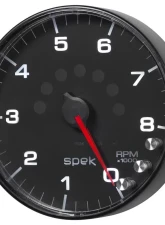 AutoMeter GAUGE; TACHOMETER; 5in.; 8K RPM; W/SHIFT LIGHT/PEAK MEM; BLACK/BLACK; SPEK-PRO                                     - P238328 - Image 4