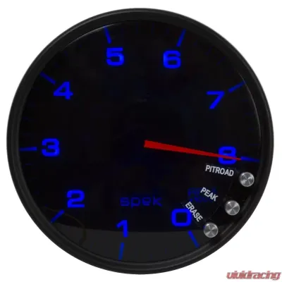 AutoMeter GAUGE; TACHOMETER; 5in.; 8K RPM; W/SHIFT LIGHT/PEAK MEM; BLACK/SMOKE/BLACK; SPEK - P23852