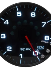 AutoMeter GAUGE; TACHOMETER; 5in.; 8K RPM; W/SHIFT LIGHT/PEAK MEM; BLACK/SMOKE/BLACK; SPEK                                     - P23852 - Image 5