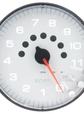 AutoMeter GAUGE; TACHOMETER; 5in.; 11K RPM; W/SHIFT LIGHT/PEAK MEM; WHITE/BLACK; SPEK-PRO                                     - P239128 - Image 2