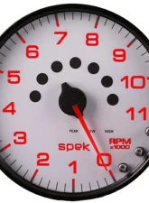 AutoMeter GAUGE; TACHOMETER; 5in.; 11K RPM; W/SHIFT LIGHT/PEAK MEM; WHITE/BLACK; SPEK-PRO                                     - P23912 - Image 5