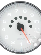 AutoMeter GAUGE; TACHOMETER; 5in.; 11K RPM; W/SHIFT LIGHT/PEAK MEM; WHITE/BLACK; SPEK-PRO                                     - P23912 - Image 7