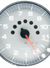AutoMeter GAUGE; TACHOMETER; 5in.; 11K RPM; W/SHIFT LIGHT/PEAK MEM; SILVER/CHROME; SPEK                                     - P239218 - Image 2