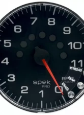 AutoMeter GAUGE; TACHOMETER; 5in.; 11K RPM; W/SHIFT LIGHT/PEAK MEM; BLACK/CHROME; SPEK-PRO                                     - P239318 - Image 3