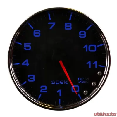 AutoMeter GAUGE; TACHOMETER; 5in.; 11K RPM; W/SHIFT LIGHT/PEAK MEM; BLACK/CHROME; SPEK-PRO - P23931