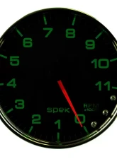 AutoMeter GAUGE; TACHOMETER; 5in.; 11K RPM; W/SHIFT LIGHT/PEAK MEM; BLACK/CHROME; SPEK-PRO                                     - P23931 - Image 2