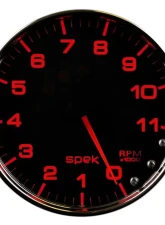 AutoMeter GAUGE; TACHOMETER; 5in.; 11K RPM; W/SHIFT LIGHT/PEAK MEM; BLACK/CHROME; SPEK-PRO                                     - P23931 - Image 3