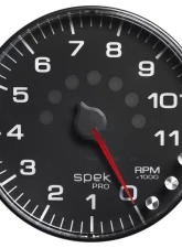 AutoMeter GAUGE; TACHOMETER; 5in.; 11K RPM; W/SHIFT LIGHT/PEAK MEM; BLACK/BLACK; SPEK-PRO                                     - P239328 - Image 7