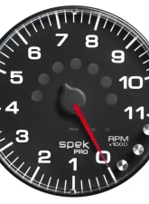 AutoMeter GAUGE; TACHOMETER; 5in.; 11K RPM; W/SHIFT LIGHT/PEAK MEM; BLACK/BLACK; SPEK-PRO                                     - P239328 - Image 2