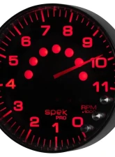 AutoMeter GAUGE; TACHOMETER; 5in.; 11K RPM; W/SHIFT LIGHT/PEAK MEM; BLACK/BLACK; SPEK-PRO                                     - P239328 - Image 7
