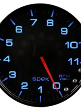 AutoMeter GAUGE; TACHOMETER; 5in.; 11K RPM; W/SHIFT LIGHT/PEAK MEM; BLACK/BLACK; SPEK-PRO                                     - P23932 - Image 4