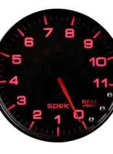 AutoMeter GAUGE; TACHOMETER; 5in.; 11K RPM; W/SHIFT LIGHT/PEAK MEM; BLACK/BLACK; SPEK-PRO                                     - P23932 - Image 3