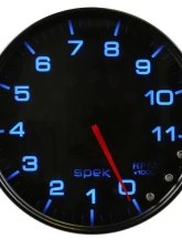 AutoMeter GAUGE; TACHOMETER; 5in.; 11K RPM; W/SHIFT LIGHT/PEAK MEM; BLACK/SMOKE/BLK; SPEK                                     - P23952 - Image 7