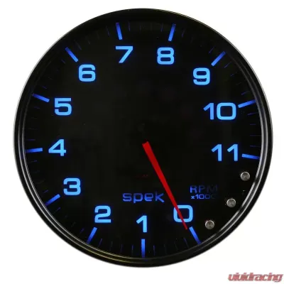 AutoMeter GAUGE; TACHOMETER; 5in.; 11K RPM; W/SHIFT LIGHT/PEAK MEM; BLACK/SMOKE/BLK; SPEK - P23952
