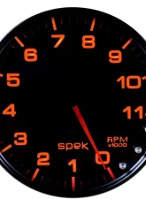 AutoMeter GAUGE; TACHOMETER; 5in.; 11K RPM; W/SHIFT LIGHT/PEAK MEM; BLACK/SMOKE/BLK; SPEK                                     - P23952 - Image 3