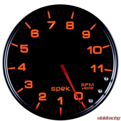 AutoMeter GAUGE; TACHOMETER; 5in.; 11K RPM; W/SHIFT LIGHT/PEAK MEM; BLACK/SMOKE/BLK; SPEK - P23952