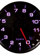 AutoMeter GAUGE; TACHOMETER; 5in.; 11K RPM; W/SHIFT LIGHT/PEAK MEM; BLACK/SMOKE/BLK; SPEK                                     - P23952 - Image 4