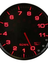 AutoMeter GAUGE; TACHOMETER; 5in.; 11K RPM; W/SHIFT LIGHT/PEAK MEM; BLACK/SMOKE/BLK; SPEK                                     - P23952 - Image 5