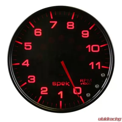 AutoMeter GAUGE; TACHOMETER; 5in.; 11K RPM; W/SHIFT LIGHT/PEAK MEM; BLACK/SMOKE/BLK; SPEK - P23952