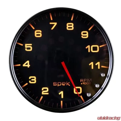 AutoMeter GAUGE; TACHOMETER; 5in.; 11K RPM; W/SHIFT LIGHT/PEAK MEM; BLACK/SMOKE/BLK; SPEK - P23952