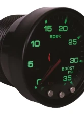 AutoMeter GAUGE; BOOST; 2 1/16in.; 35PSI; STEPPER MOTOR W/PEAK/WARN; BLK/SMOKE/BLK; SPEK                                     - P30352 - Image 2