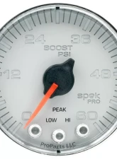 AutoMeter GAUGE; BOOST; 2 1/16in.; 60PSI; STEPPER MOTOR W/PEAK/WARN; SLVR/CHRM; SPEK-PRO                                     - P304218 - Image 3
